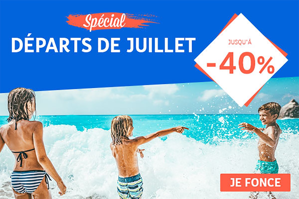 Vacances en juillet Vente Promovacances jusqu'à 40 Les bons plans