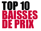 Le top 10 des baisses de prix