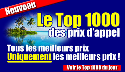 Le Top 1000 des prix d'appel